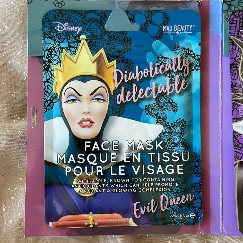 Brand New Mad Beauty Disney Villains 3 Piece Face Mask Collection